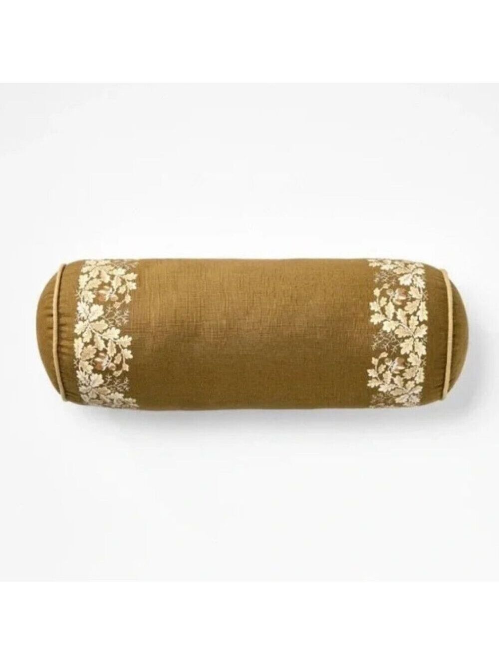 Threshold Olive Leaf Printed Floral Bolster Pillow NWOT